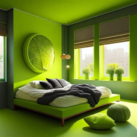 Lime Green Bedroom Design Ideas