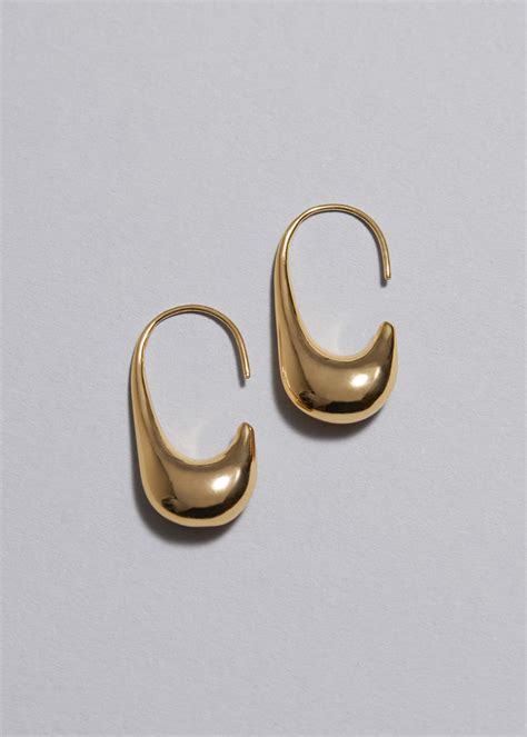 Sculptural Hoop Earrings Gold And Other Stories