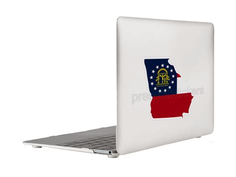 Georgia Flag State Outline Car Window Vinyl Laptop Sticker Decal Prescott Sticker Co