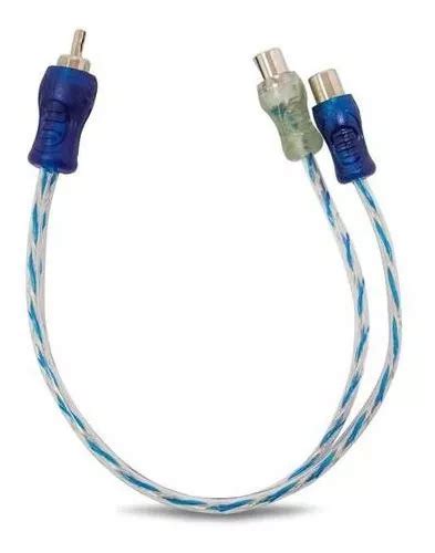 Cable Techone Blue Y 2 Hembras 1 Macho Conector De Metal Inyectado