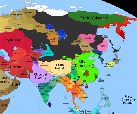 Languages Of Asia Around 1 AD By Me R MapPorn