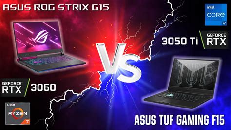 Asus Rog Strix G15 Vs Tuf F15 Performance Comparison 2023 God Of War Rtx 3060 Vs 3050 Ti