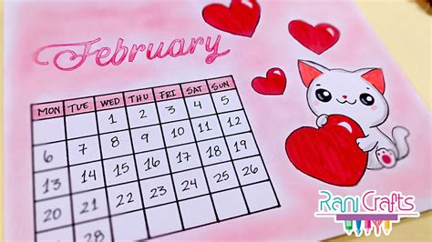 Diy February Calendar Corina Cherilyn