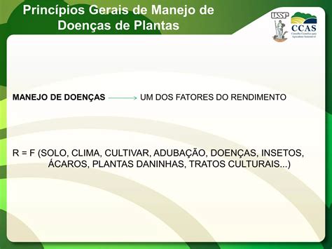 Manejo Integrado De Doenças De Plantas Ppt