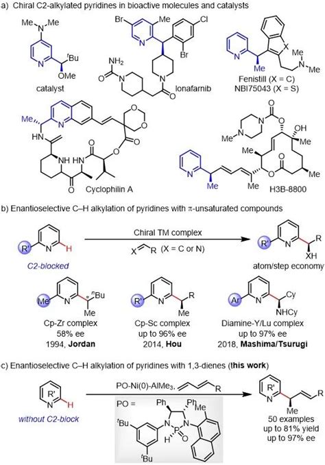 南开大学叶萌春课题组jacs： Ni‒al双金属催化吡啶与13 二烯的对映选择性c2‒h烷基化 元素有机化学国家重点实验室