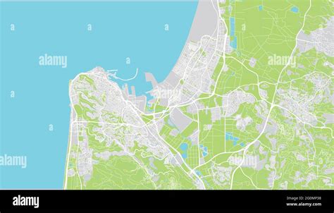 Urban Vector City Map Of Haifa Israel Middle East Stock Vector Image