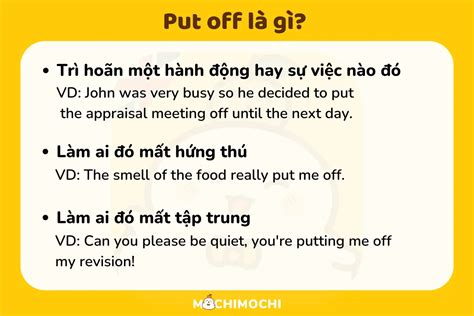 Put Off Là Gì Chi Tiết Về Khái Niệm Và Cách Dùng Put Off Chính Xác