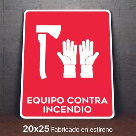 Señalamiento Equipo Contra Incendio Letrero 20x25 Meses Sin Intereses