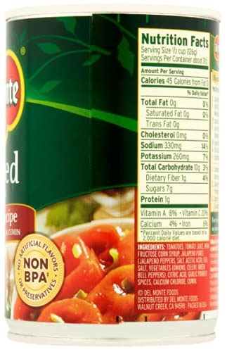 Del Monte Tomatoes Stewed Mexican Recipe 14 5 Oz Pack Of 12