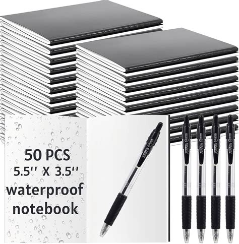 Amazon Yeaqee Pcs Waterproof Pocket Notebooks Bulk All Weather