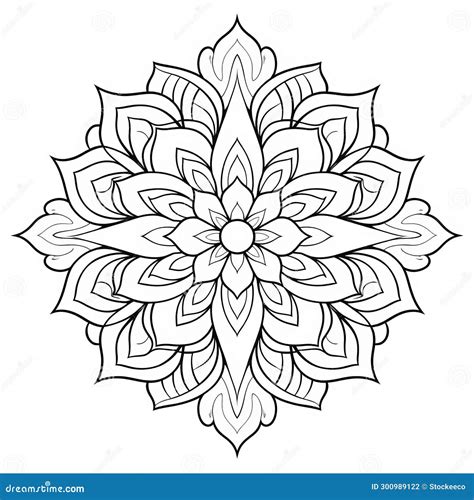 Free Printable Mandala Flower Coloring Page Template with Majestic ...