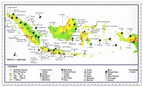 Peta Persebaran Sumber Daya Alam Coretan Guru