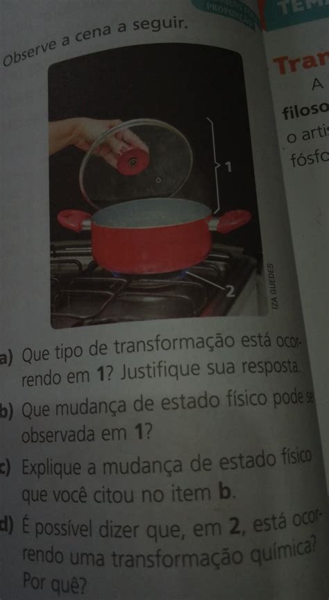 Em Quais Das Passagens A Seguir Está Ocorrendo Transformação Química