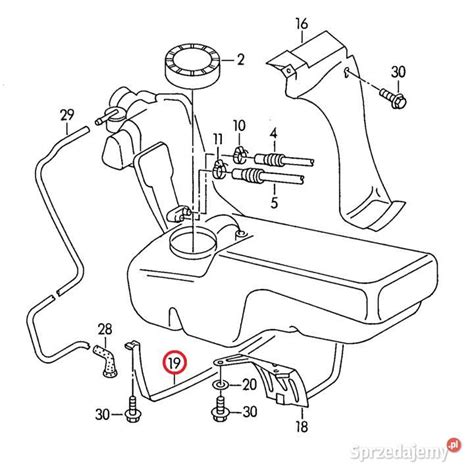 Audi 80 B4 Obejma baku Opaska Zbiornika paliwa 8A0201654F Dębica