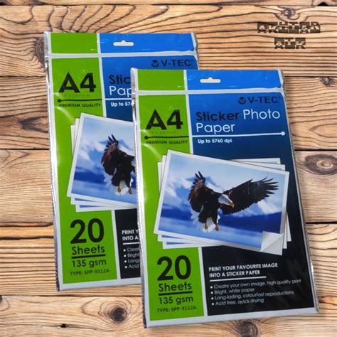 Jual Kertas Foto V Tec Glossy Sticker A4 135 Gsm Sticker Photo Paper