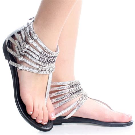 Silver Gladiator Sandals Craftysandals