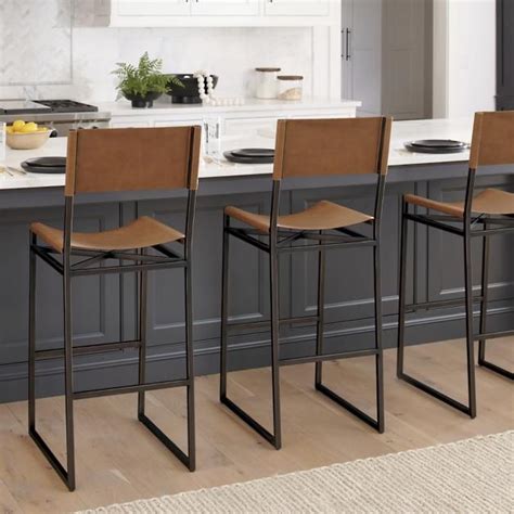 Carmen Leather Bar Counter Stool Grandin Road Counter Stools