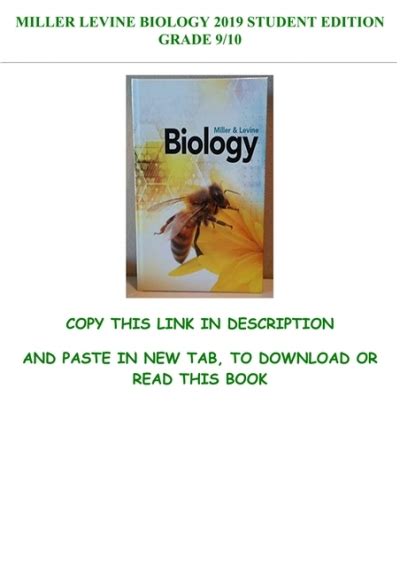 Best Pdf Miller Levine Biology 2019 Student Edition Grade 910 For Any