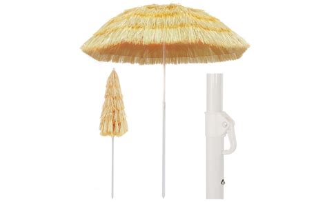 Vidaxl Sombrilla De Playa Estilo Hawai Natural Cm Toldo Parasol