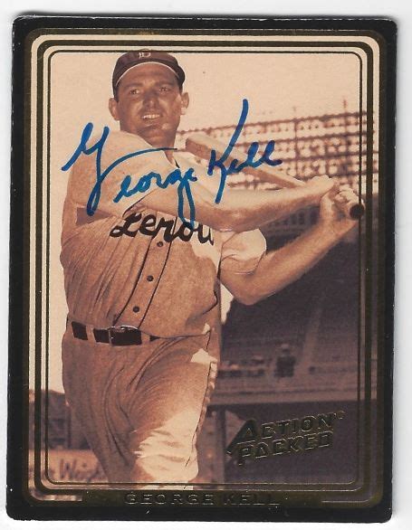 Autographed GEORGE KELL Detroit Tigers 1992 Action Packed Card Main