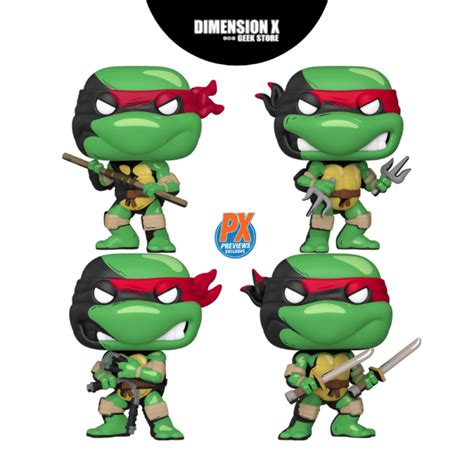 Set Funko Pop TMNT Comic Dimension X Geek Store