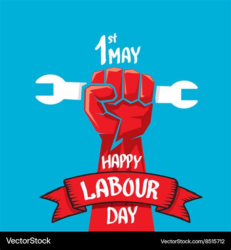 1 may - labour day labour day poster Royalty Free Vector