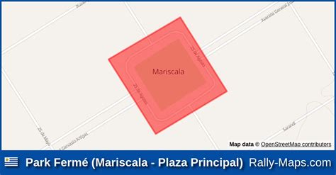 Karte Park Fermé Mariscala Plaza Principal Rally de Mariscala