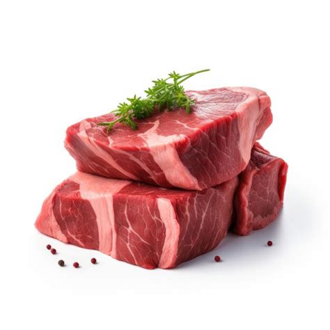 Premium Photo Raw Beef Piece Isolated On White Background Large Piece