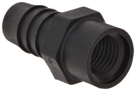 Thogus Polypropylene Tube Fitting Adapter Black 3 8 NPT Female X