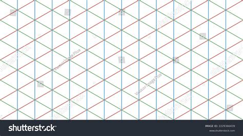 Perspective Grid Template Architect Isometric Graph Stock Vector