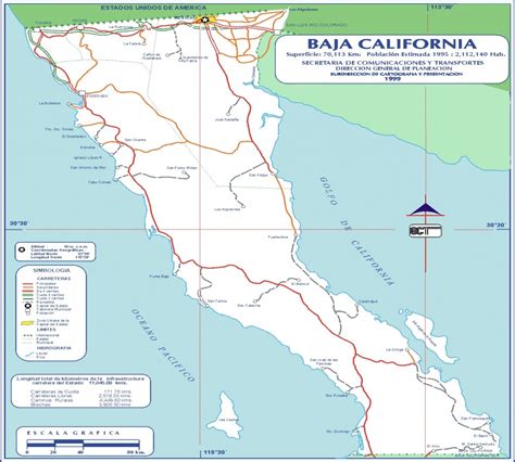 Road Map Of Baja Mexico