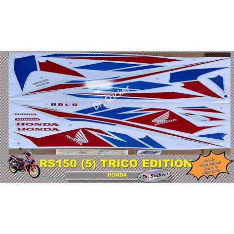 HONDA RS150R Stripe Stiker Sticker RS 150 R RS150 5 TRICO WHITE