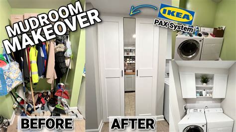 Mudroom And Laundry Room Makeover Using Ikea Pax System Sarah Rae Vargas Youtube