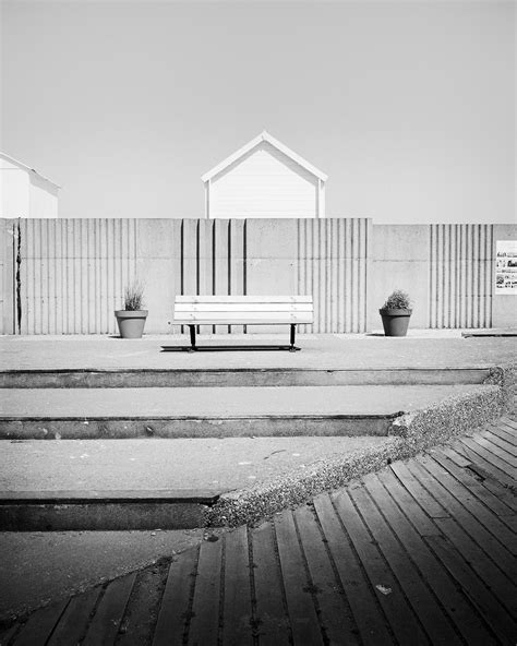 Gerald Berghammer Esplanade Beach Huts France Minimalist Black And