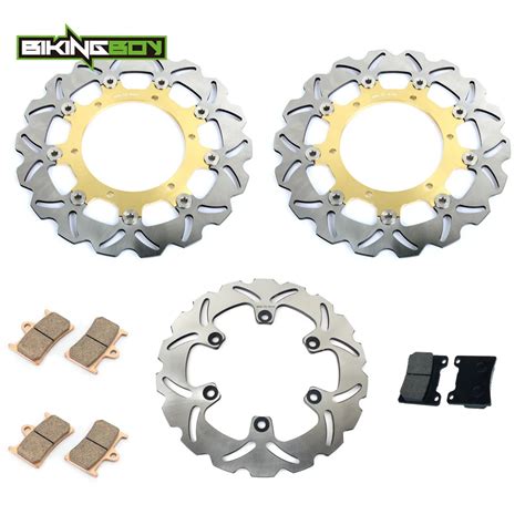 BIKINGBOY Motorcycle Front Rear Brake Disk Rotor Pad For YAMAHA YZF R1