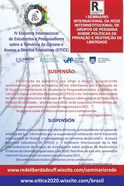 Suspensión Del Iv Encuentro De Investigadores En Temáticas De Educación En Cárceles Secretaría