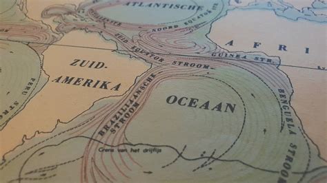 1941 Vintage World Map Of Ocean Currents Etsy