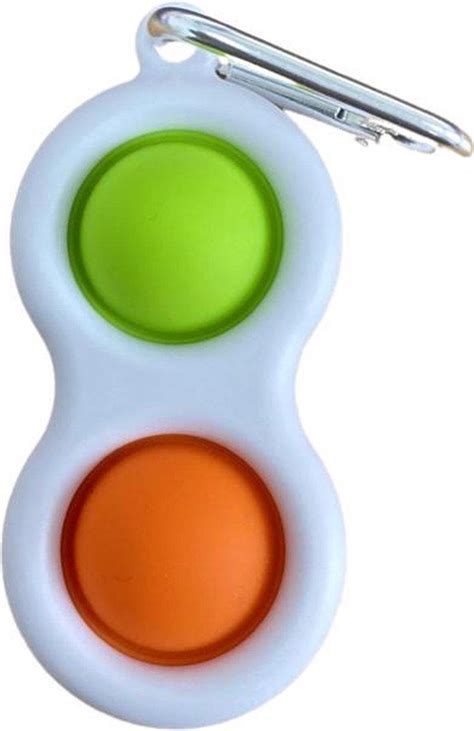 Pop It Fidget Toy Pakket Simple Dimple Sleutelhanger Regenboog