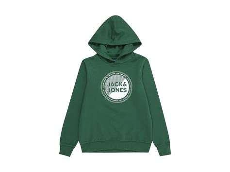 Jack Jones Junior Sweater Majica LOYD Tamno Zelena Bijela