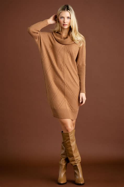 Marble Knitted Button Detail Jumper Dress Bentleys Banchory