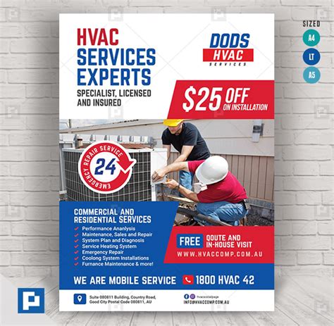 Hvac Installation And Maintenance Flyer Psdpixel