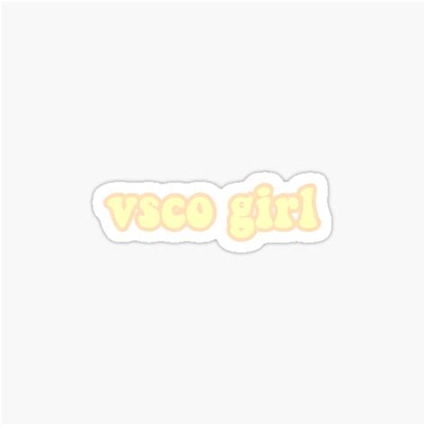 Pastel Yellow Vsco Girl Sticker By Ashlynn Paige Redbubble