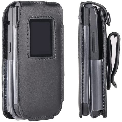 Beltron Leather Fitted Case For Nokia 2720 V Flip Phone Secure Form Fit Cover With Built In