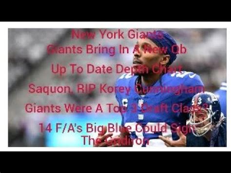 The Gridiron New York Giants Bring In A New Qb Up To Date Depth Chart