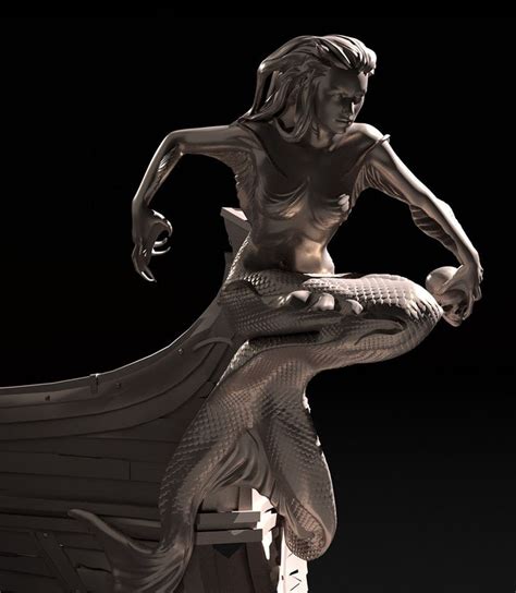 Artstation Mermaid Figurehead Hugo Puzzuoli Assassins Creed