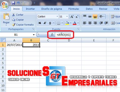 Tecnología E Informática Funciones De Excel AÑo Función Fecha Y Hora