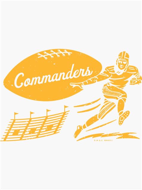 Vintage Football Washington Commanders Yellow Commanders Wordmark