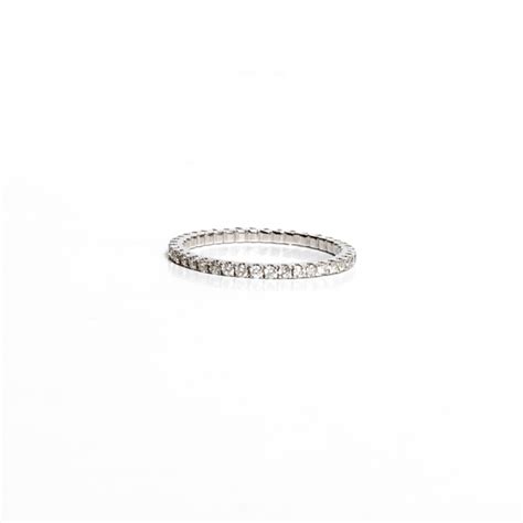 Anillo Artemisa Sin Fin De Diamante Y Oro Blanco 18 Klts