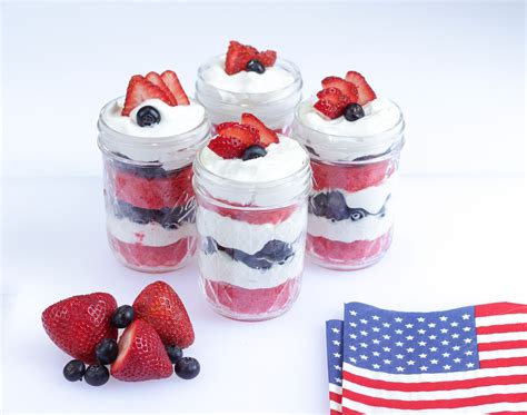 Mason Jar 4th Of July Cake Recipe Swerve Recipe Mason Jar Desserts Dessert In A Jar