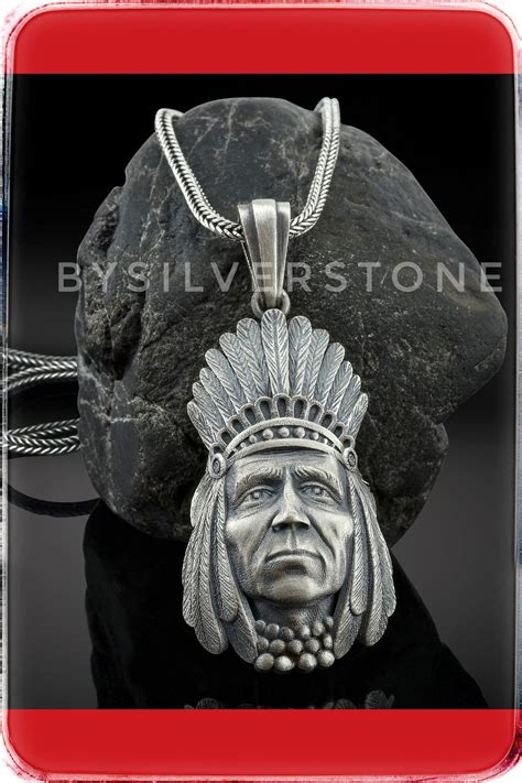 Native American Indian Pendant American Indian Warrior Etsy Warrior